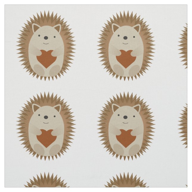 Hedgehog Heart Fabric (Swatch)
