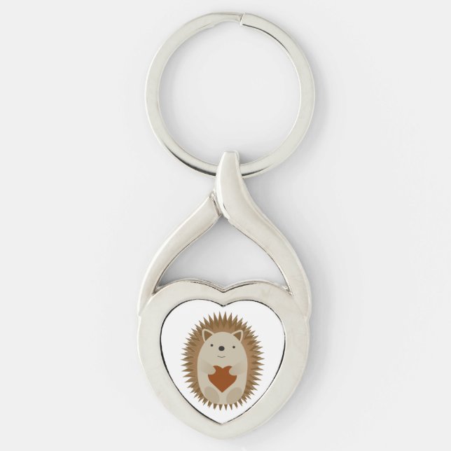 Hedgehog Heart Keychain (Front)