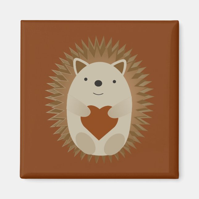 Hedgehog Heart Magnet (Front)