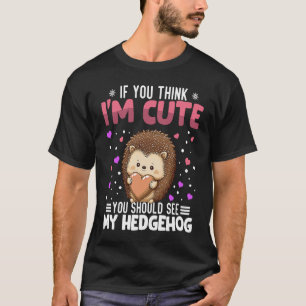 Hedgehog Heart Valentine's Day Animal For Womens K T-Shirt