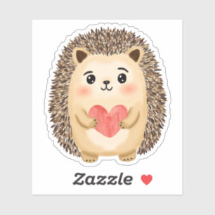 Hedgehog Heart Watercolor