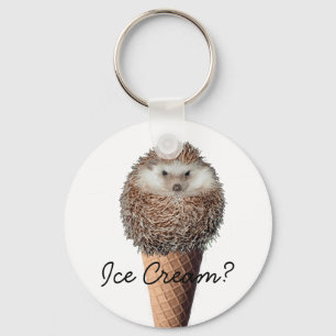 Hedgehog Ice Cream Keychain