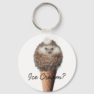 Hedgehog Ice Cream Keychain