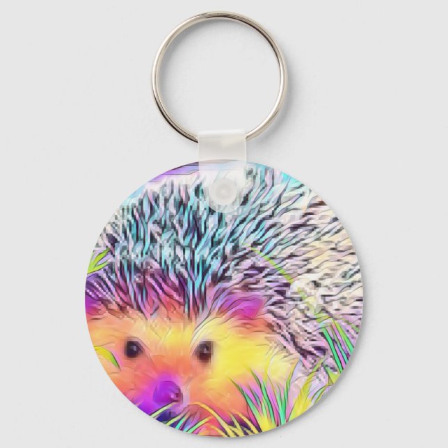 Hedgehog image keychain (Front)