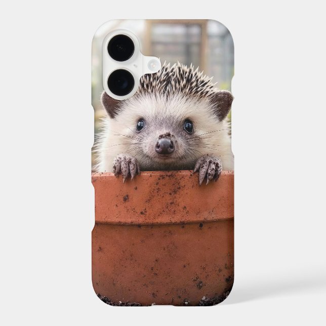 Hedgehog in a Clay Flower Pot (Back)