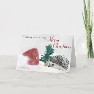 Hedgehog in the snow Christmas Card