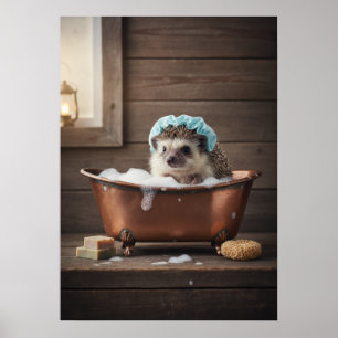 Hedgehog in the Tub Poster