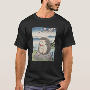 Hedgehog Japanese Art Kyosai Vintage Japan Artwork T-Shirt