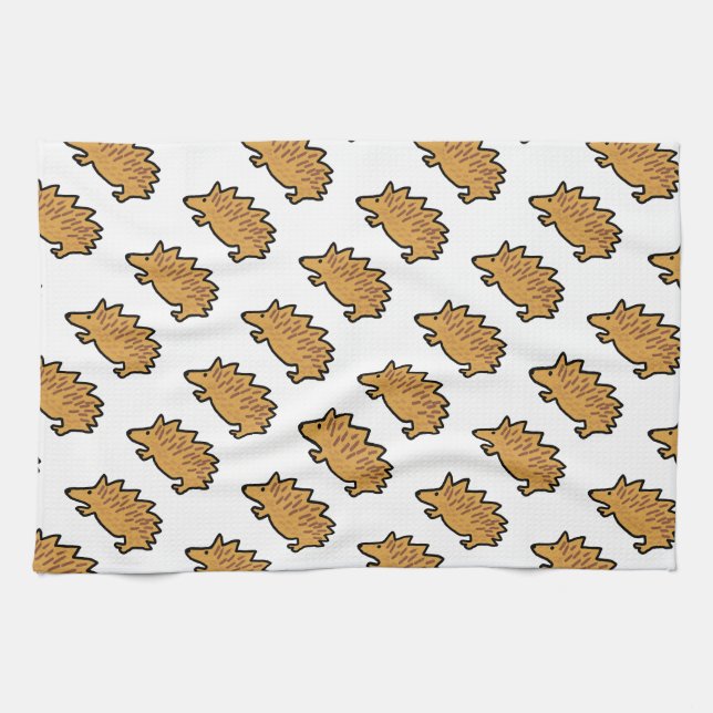 Hedgehog Kitchen Towel (Horizontal)