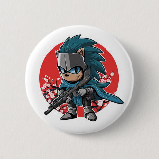 Hedgehog knight (2) 2 inch round button