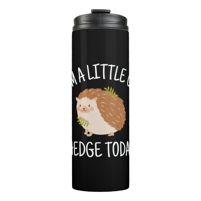 Hedgehog Little on Hedge Today Thermal Tumbler (Front)