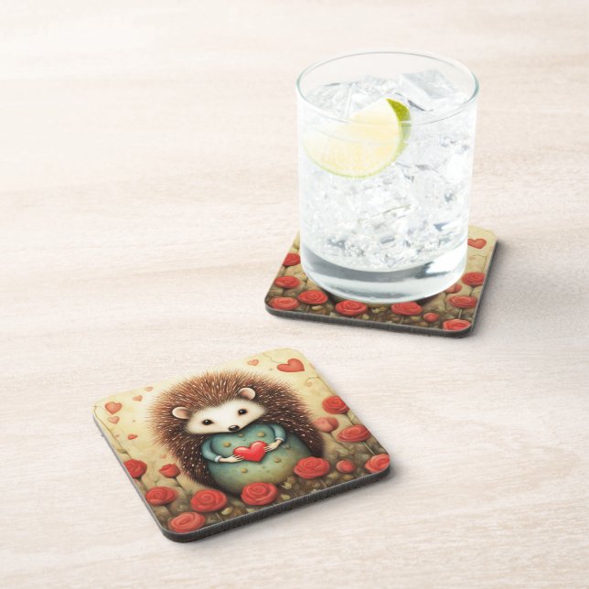 Hedgehog Love 2 Coaster (Right Side)
