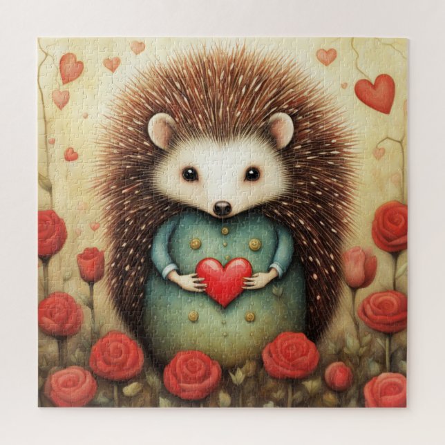 Hedgehog Love 2 Jigsaw Puzzle (Vertical)