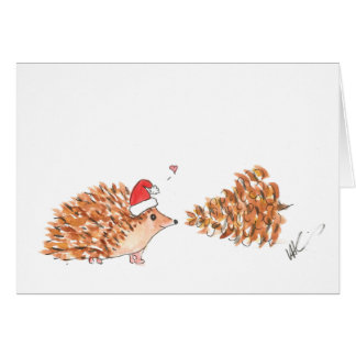 Hedgehog Love Christmas Card