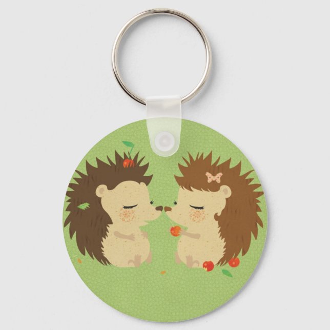 Hedgehog Love Keychan Keychain (Front)
