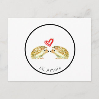 Hedgehog Love Postcard