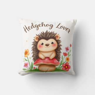 Hedgehog Lover Throw Pillow