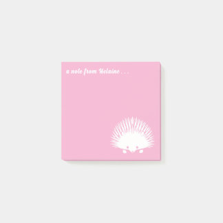 Hedgehog Mom Cute Custom Colour and Text Post-it Notes
