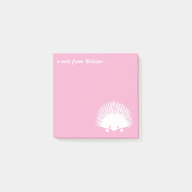 Hedgehog Mom Cute Custom Colour and Text Post-it Notes (Front)
