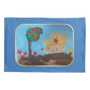 Hedgehog Painting Pillowcase
