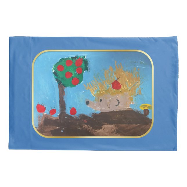 Hedgehog Painting Pillowcase (Back)