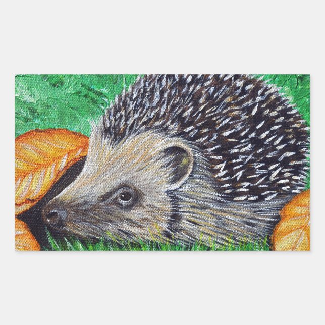 Hedgehog Painting Sticker (Front)