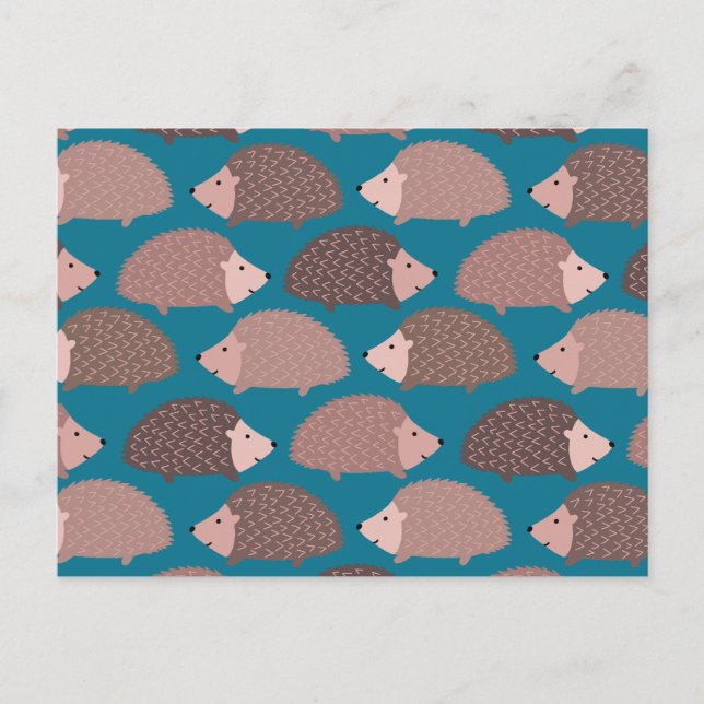 Hedgehog pattern postcard (Front)