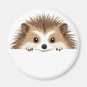 Hedgehog Peeking Cute Adorable Funny Animal Joyful Magnet