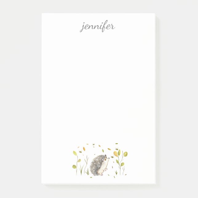 Hedgehog Personalize Post-it® Notes (Front)