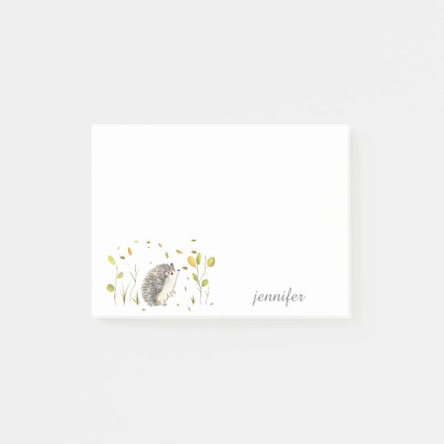 Hedgehog Personalize Post-it® Notes (Front)