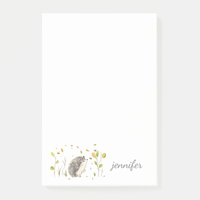 Hedgehog Personalize Post-it® Notes (Front)