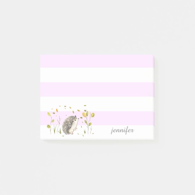 Hedgehog Personalize Post-it® Notes (Front)
