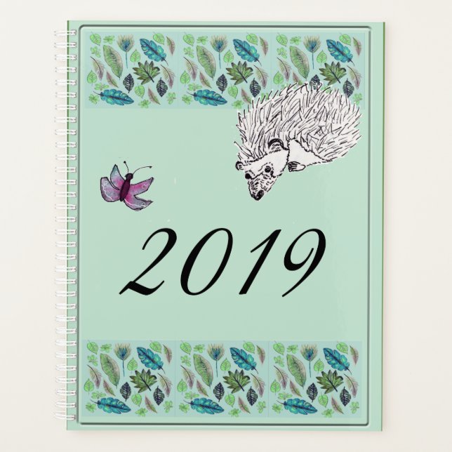 Hedgehog Planner A5 size (21.6 cm x 27.9 cm) (Front)