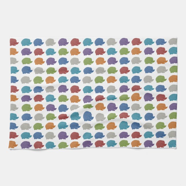 Hedgehog Pop Art Kitchen Towel (Horizontal)