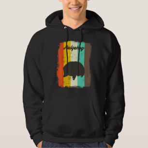 Hedgehog Retro 70s Vintage Cute Animal Hoodie