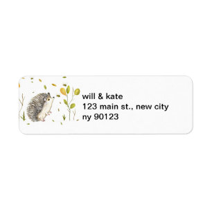 Hedgehog Return Address Labels