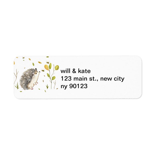 Hedgehog Return Address Labels (Front)