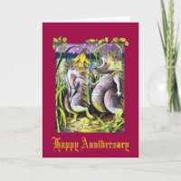 Hedgehog Ruby Wedding Card