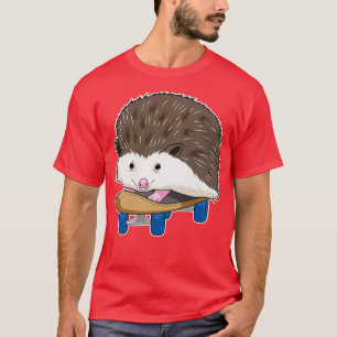 Hedgehog Skater Skateboard T-Shirt