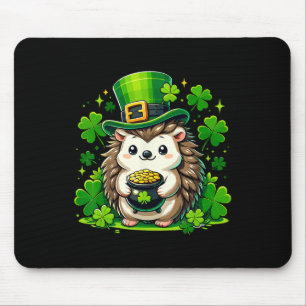 Hedgehog St Patricks Day Cute Hedgehog For Kids Bo Mouse Pad