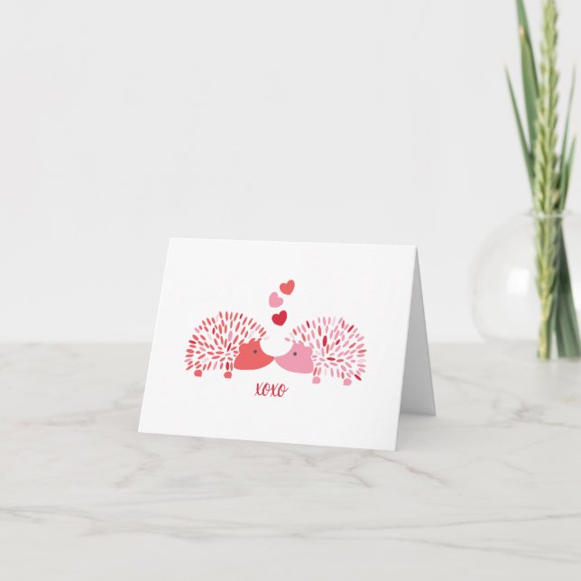 Hedgehog Valentine Card (Front)