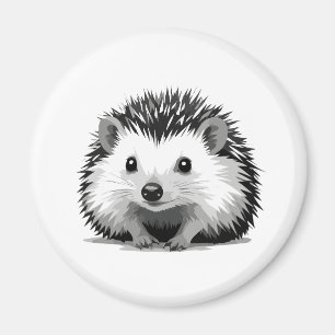 Hedgehog Vector Graphic Art Portrait Animal Spirit Magnet