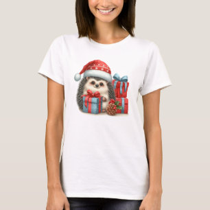 Hedgehog with Christmas presents T-Shirt