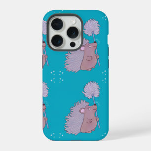 Hedgehog with Dandelion Cute Folk Art Nature iPhone 15 Pro Case