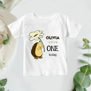 Hedgehog with flower baby T-Shirt