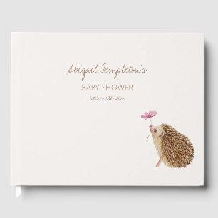 Hedgehog Woodland Forest Baby Shower Guest Book