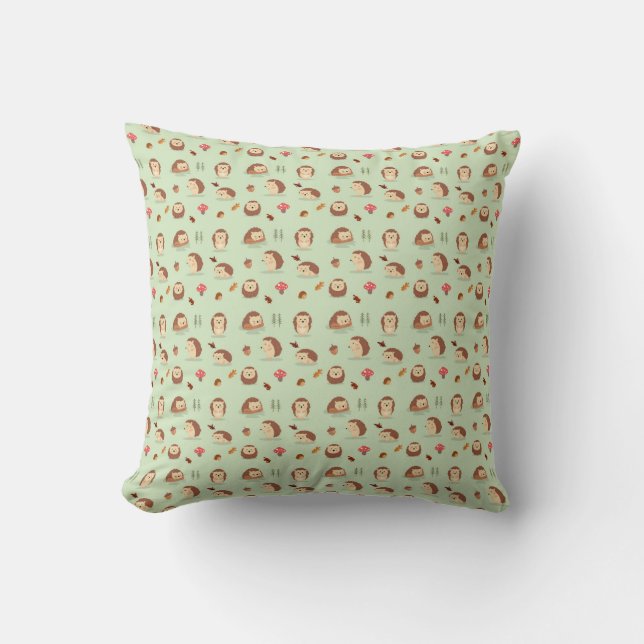 Hedgehog world  throw pillow (Front)