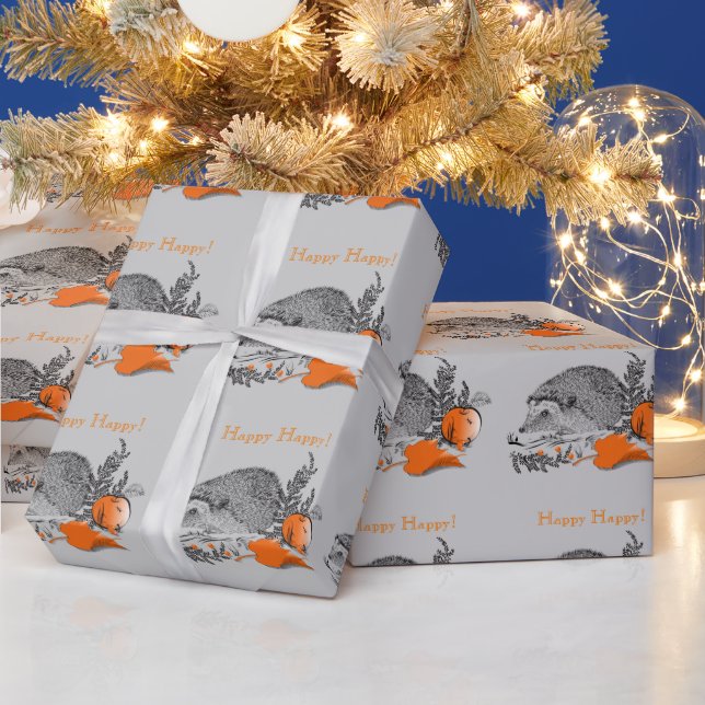 Hedgehog Wrapping Paper (Holidays)