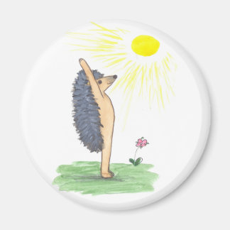 Hedgehog Yoga, Mountain Pose (Arms Stretched Up) Magnet