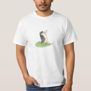 Hedgehog Yoga Warrior 1 pose T-Shirt